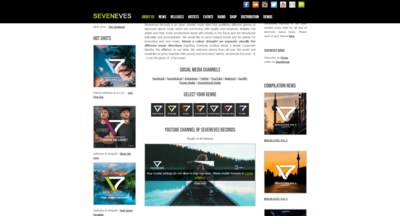 Desktopansicht der Website seveneves.de