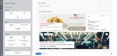 Ansicht des Content Management Systems omniv.io