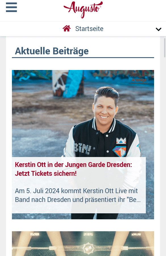 Mobile Ansicht von Augusto Sachsen, einem Freizeitportal aus Dresden