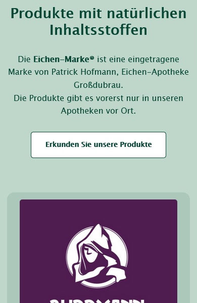 Mobile Ansicht der Website eichen-marke.de